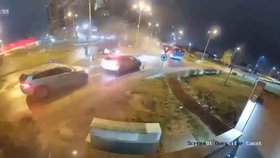 Létající mercedes v Rumunsku