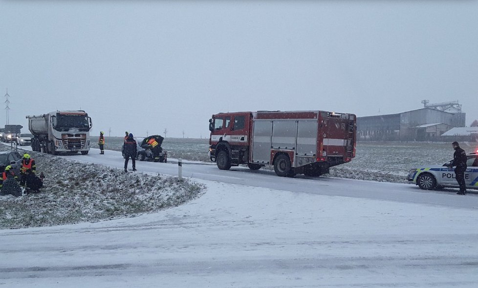 Hasiči museli zasahovat také v Olomouckém kraji. (3. 2. 2023)