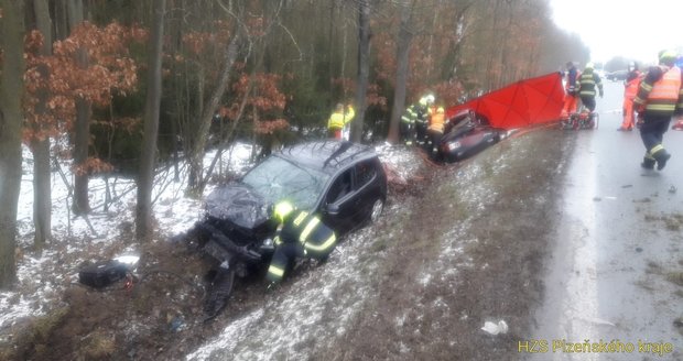 Tragická nehoda u Všerub na Plzeňsku