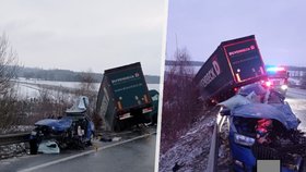 Smrtelná nehoda u České Bělé: Řidič (†41) nepřežil srážku s kamionem!
