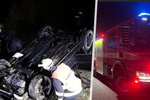 Vážnou nehodu na Českolipsku nepřežil mladý řidič (†21): Auto dostalo smyk a skončilo na střeše