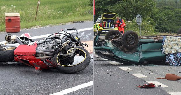 Hrozivá nehoda u Plzně: Řidička smetla motorkáře. Oba jsou mrtví