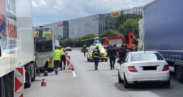 Nehoda na nultém kilometru dálnice D1, 5. srpna 2019.