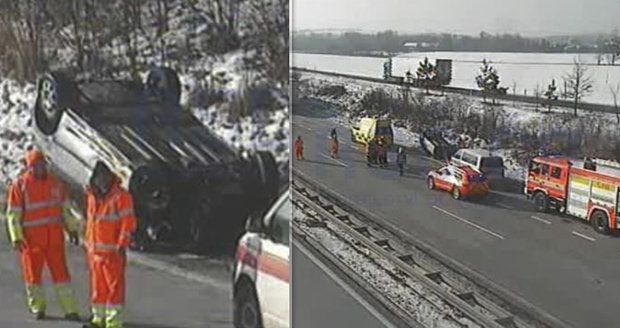 Nehoda na D1 u Bravantic uzavřela dopravu z Ostravy na Brno.
