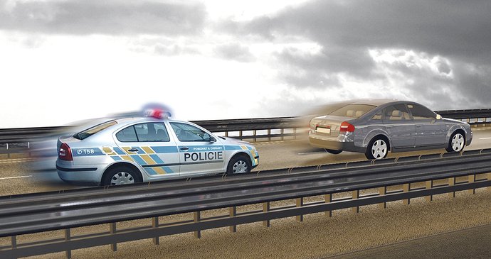 Řidič ujížděl policistům po dálnici už od Brna