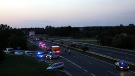 Nehoda, při které zemřel policista Josef Štefek.