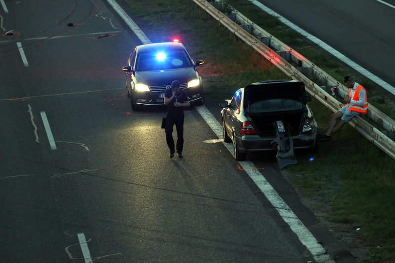 Nehoda, při které zemřel policista Josef Štefek.