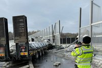 Děsivá nehoda zastavila D48: Kamion narazil do stěny! Vysypala se na tři auta