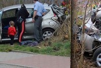 Vlak smetl na přejezdu auto, k vraku pak přiběhla malá holčička