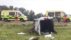 Nehoda dodávky na Plzeňsku.
