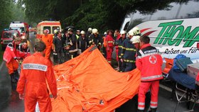 K nehodě německého autobusu došlo v Lískové u Domažlic