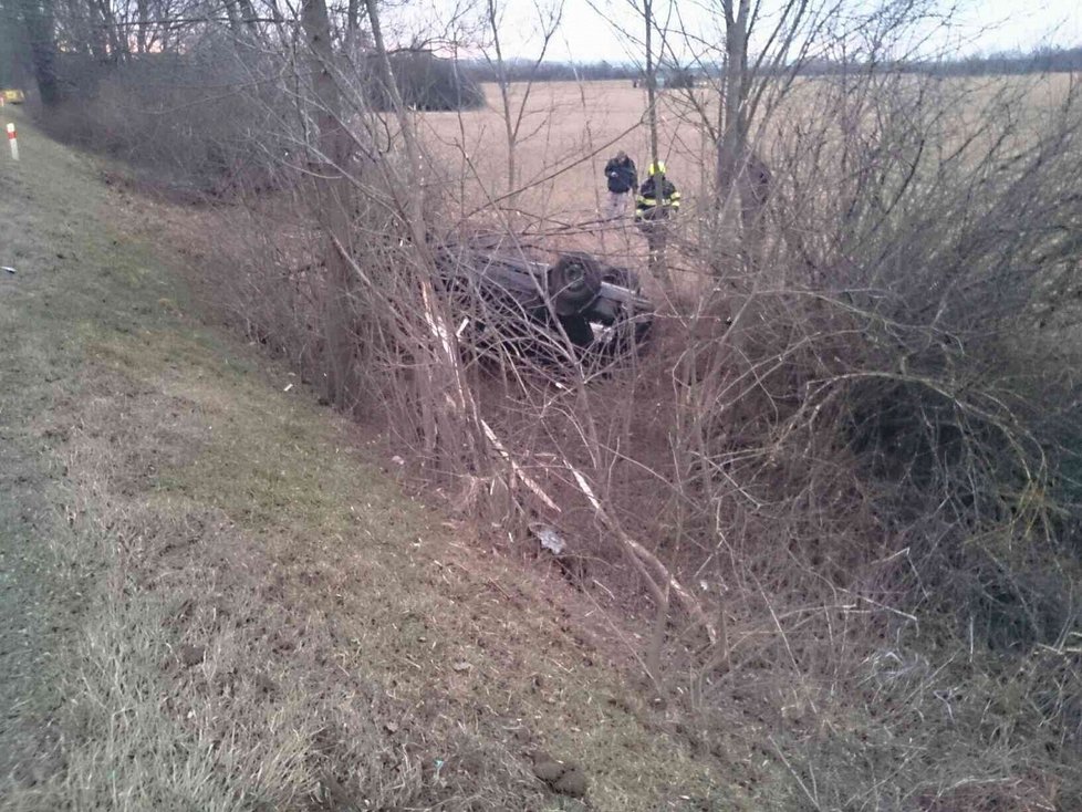 Bez závažných komplikací naštěstí vyvázly z nehody řidička a dívka poté, co jim do cesty u Veselí nad Moravou skočila srna.