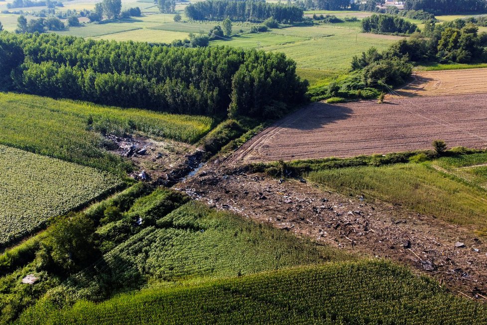 Pád ukrajinského letadla v Řecku