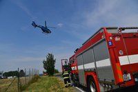 Těžká zdravotní indispozice řidiče vedla k nehodě: Zachraňoval ho vrtulník