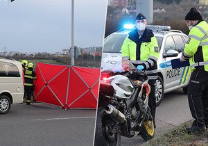  V Jeremiášově ulici na Praze 13 zemřel v pátek 9. dubna motorkář poté, co narazil do sloupu.