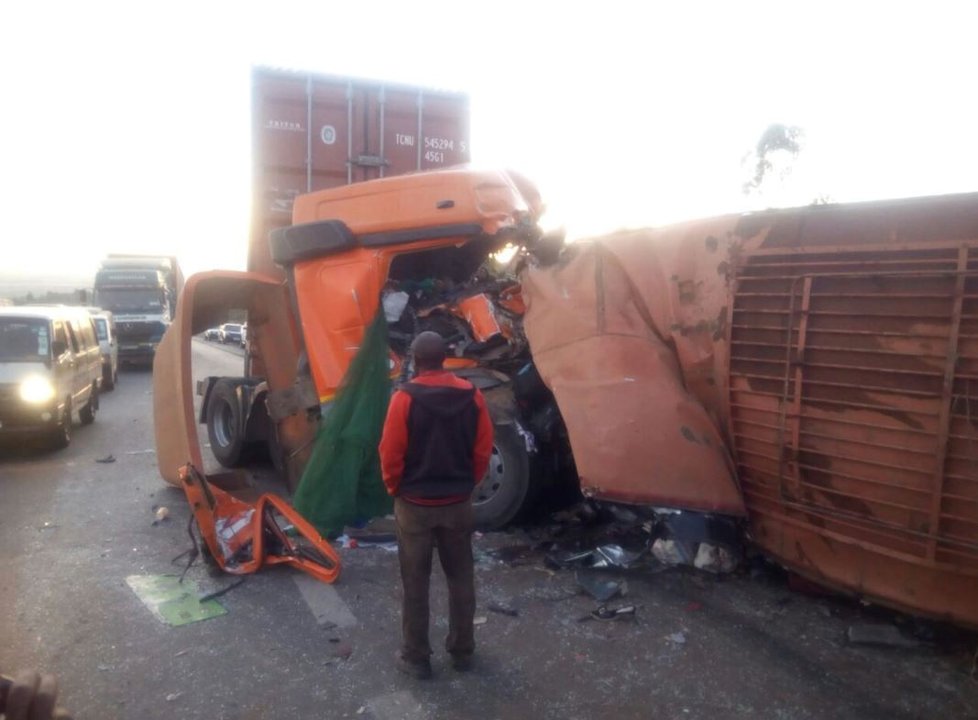 K nehodě došlo mezi městy Nakuru a Eldoret.