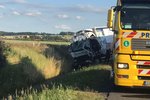 Nehoda dvou kamionů na D1 skončila tragicky.