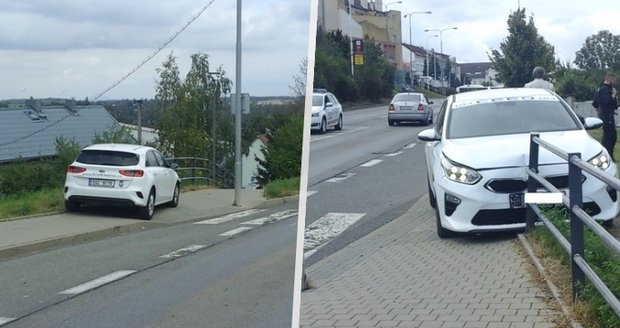 Auto jelo Kladnem bez šoféra: Málem srazilo dvě maminky s kočárky!