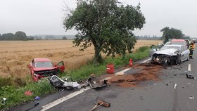 Střet tří aut na Opavsku odnesli zraněním tři lidé.