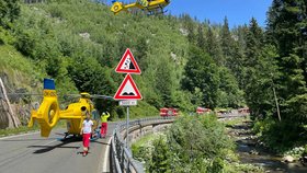 V Krkonoších spadl strom na auto, zemřeli tři lidé.