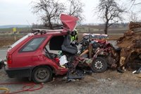 Děsivá nehoda: Nepřipoutaný řidič (†50) narazil čelně do stromu