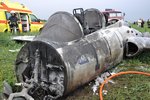 Vyřazený armádní letoun typu L-29 Delfín spadl u žateckého letiště. Provozovala ho společnost, která zařizovala cvičné a vyhlídkové lety