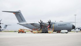 Pád vojenského letounu Airbus A400M u španělské Sevilly