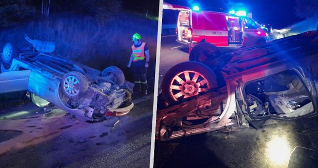 Tragédie na Liberecku: Šofér (†30) dostal smyk a převrátil vozidlo na střechu! 
