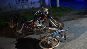 Motorkář se střetl s opilým cyklistou