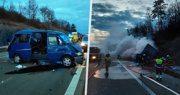 Vážná nehoda na D1: V dodávce zahynuli dva lidé! Policie hledá svědky