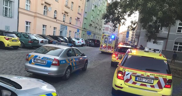 K nehodě motorkáře došlo v parku v Heřmanově ulici na Praze 7. Řidič motorky utrpěl otevřenou zlomeninu