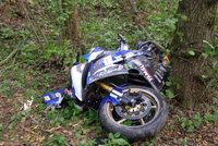 Smrtelná nehoda motorkáře (†46) na Olomoucku: Jeho hondu zastavil až strom