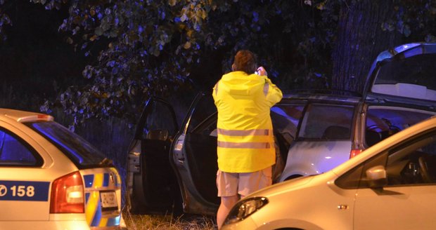 Opilý řidič v Plzni vyjel ze silnice a narazil do stromu: Spolujezdec nepřežil, další se zranili