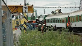 Vlakové neštěstí ve Studénce na Novojičínsku.