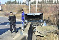 Opilý řidič zrušil auto o betonová svodidla: Nadýchal skoro dvě promile