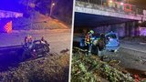 V Ostravě spadlo auto z mostu: Jeden mrtvý a tři těžce zraněni