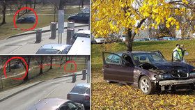 Šokující video z Brna: Řidičce ujel auťák do parku! Druhá si spletla brzdu a plyn 