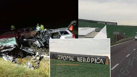 Zpomal nebuď piča! Šokující nápis na místě, kde zemřela Markéta (†26) a Kryštůfek (†4měs.)