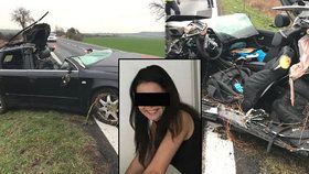 Při nehodě u Poděbrad vyhasly 3 životy: V Audi smrti seděla i motorkářka Petra!