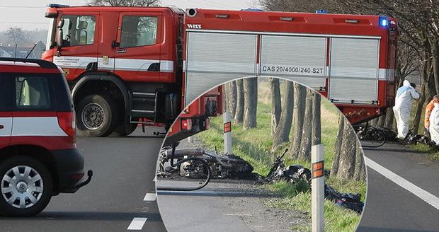 Smrtelná nehoda motorkářů u Poděbrad: Zachránci zveřejnili děsivé fotografie