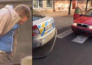 V Praze 4 pronásledovali policisté kradené auto, museli použít zastavovací pás.