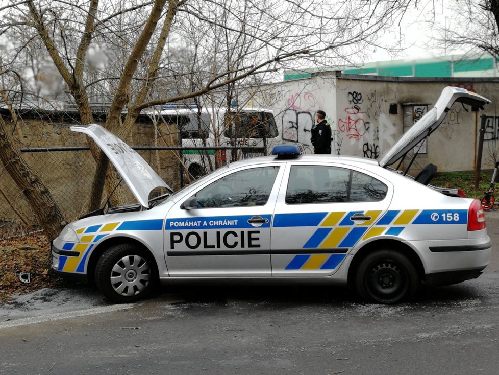 V Přetlucké ulici havarovali policisté.