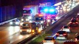 Nehoda na Pražském okruhu u Řeporyjí: Řidiči stáli v kolonách