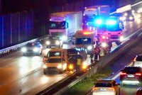 Nehoda na Pražském okruhu u Řeporyjí: Řidiči stáli v kolonách