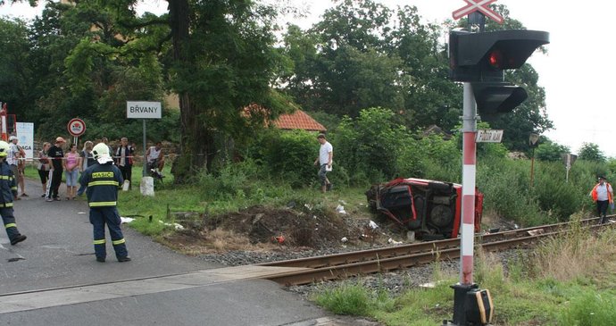 Ke srážce došlo na přejezdu na okraji obce