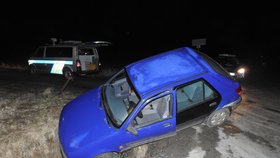 Opilý řidič havaroval v Jaroměřicích do příkopu.
