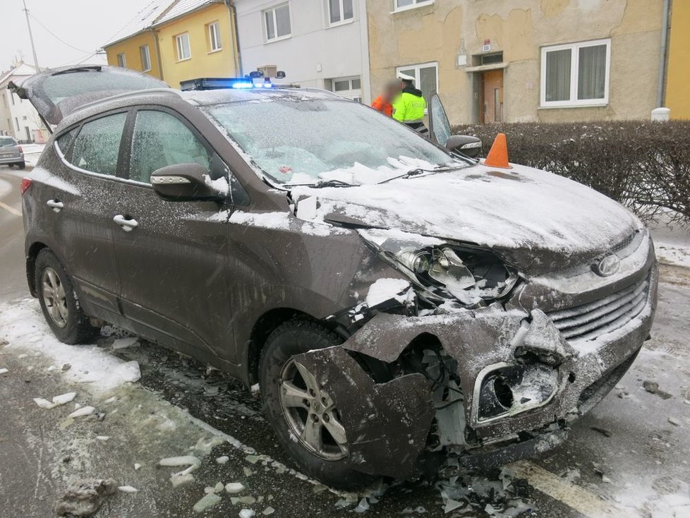 Nehoda v Prostějově.
