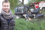 Policista Martin Jeneš se náhodou ocitl u nehody. Řidičce zachránil život