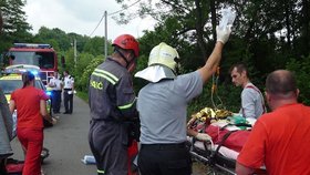 Záchranáři převezli Markétku do nemocnice