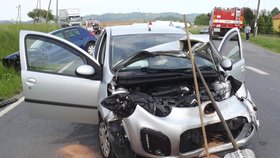 Dopravní nehoda u Čínova na Klatovsku